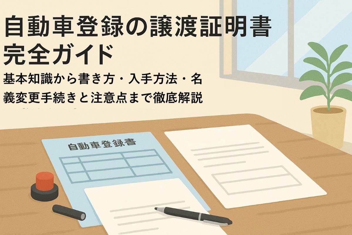 自動車登録の譲渡証明書完全ガイド基本知識から書き方・入手方法・名義変更手続きと注意点まで徹底解説