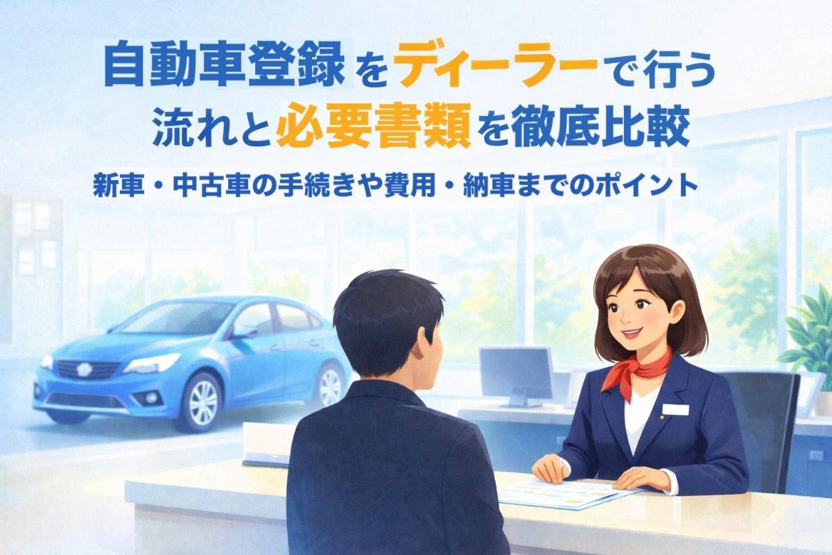 自動車登録をディーラーで行う流れと必要書類を徹底比較｜新車・中古車の手続きや費用・納車までのポイント
