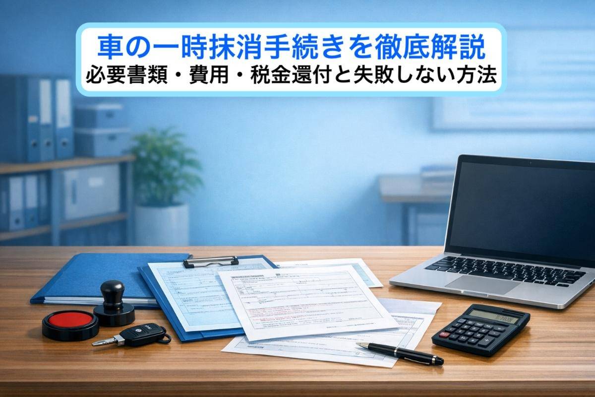 車の一時抹消手続きを徹底解説｜必要書類・費用・税金還付と失敗しない方法