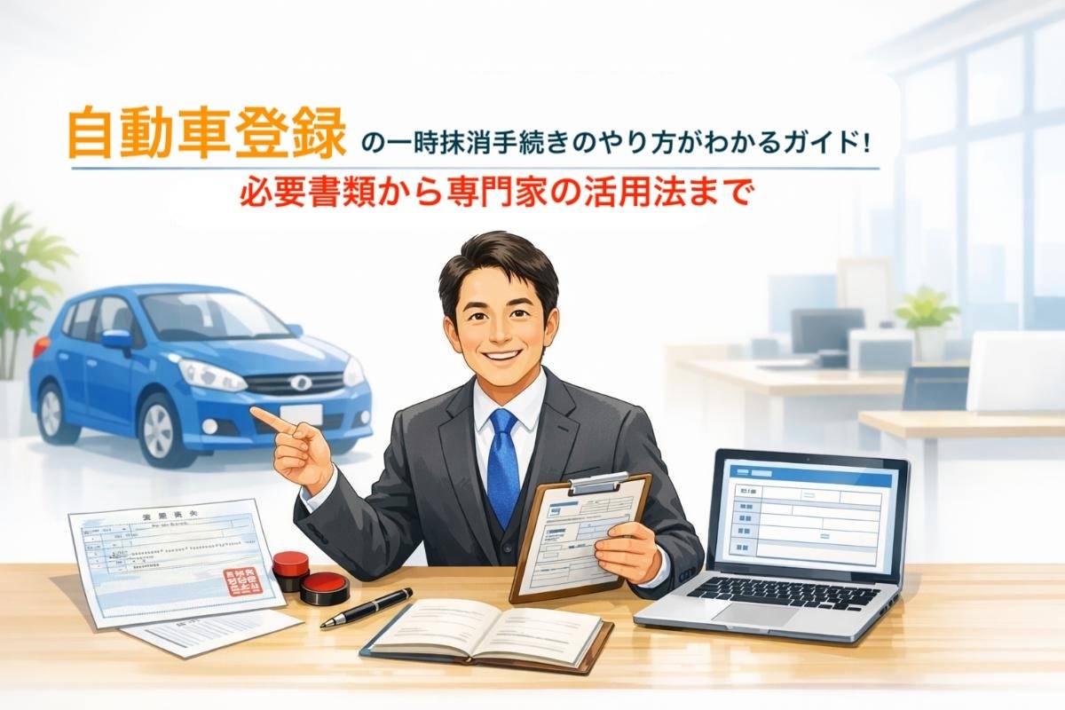 自動車登録の一時抹消手続きのやり方がわかるガイド｜必要書類から専門家の活用法まで