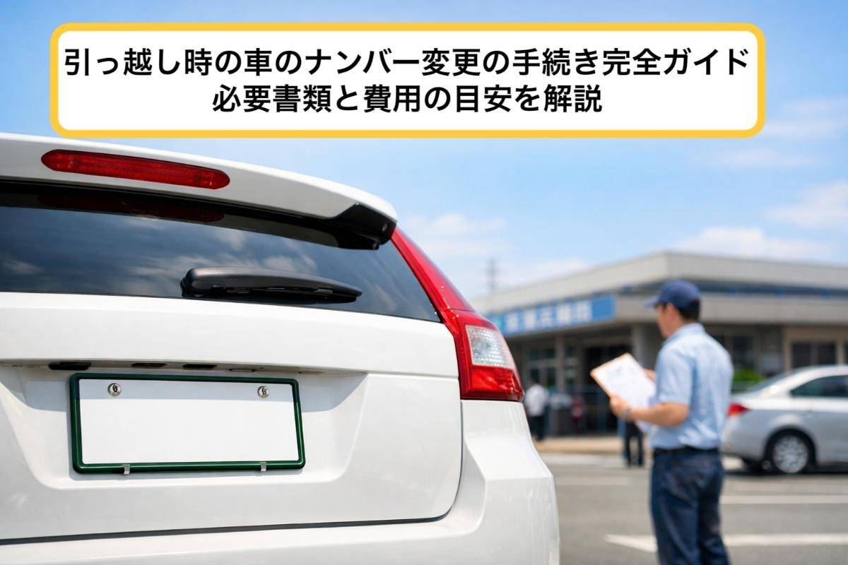 引っ越し時の車のナンバー変更の手続き完全ガイド|必要書類と費用の目安を解説
